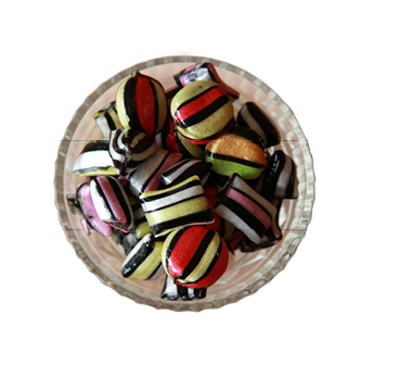 A bowl of tradional sweets 